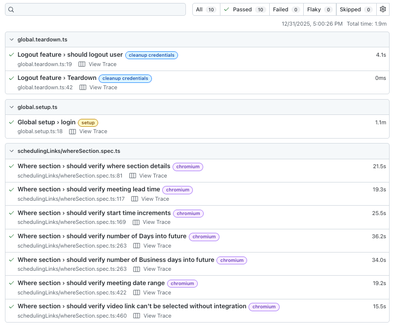Playwright HTML Report